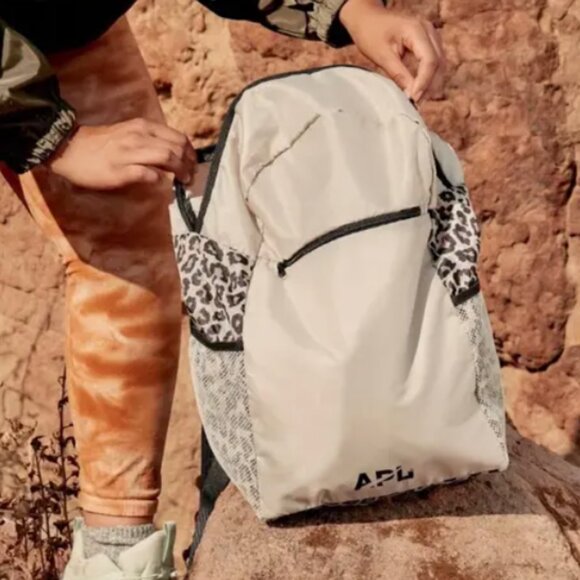 APL Cream, Black and Leopard Print Everyday Backpack - Picture 1 of 7